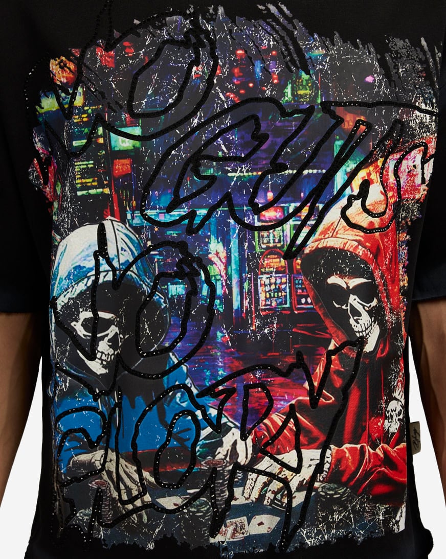 Shop BKYS Apparel No Guts No Glory Cropped Tee T1334-BLK black