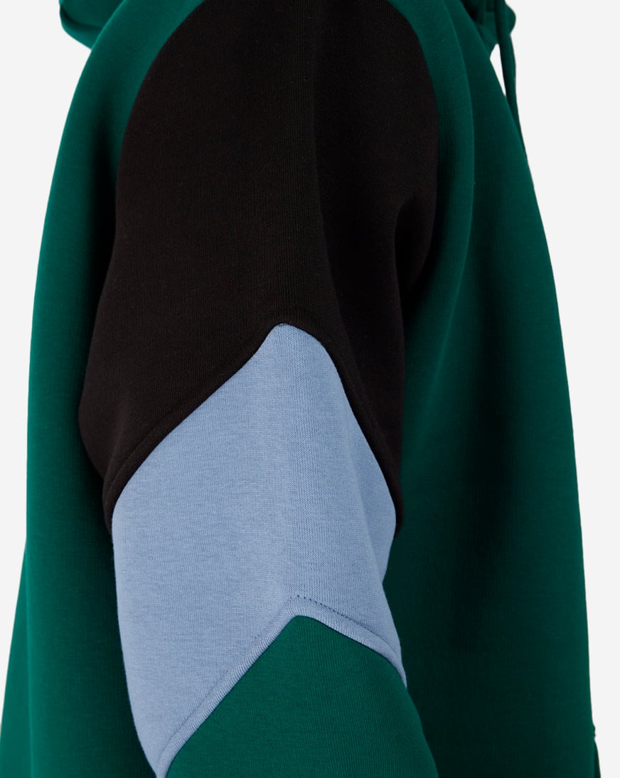 Shop SNIPES Color Block Hoodie SNQ124005M-MLCT green
