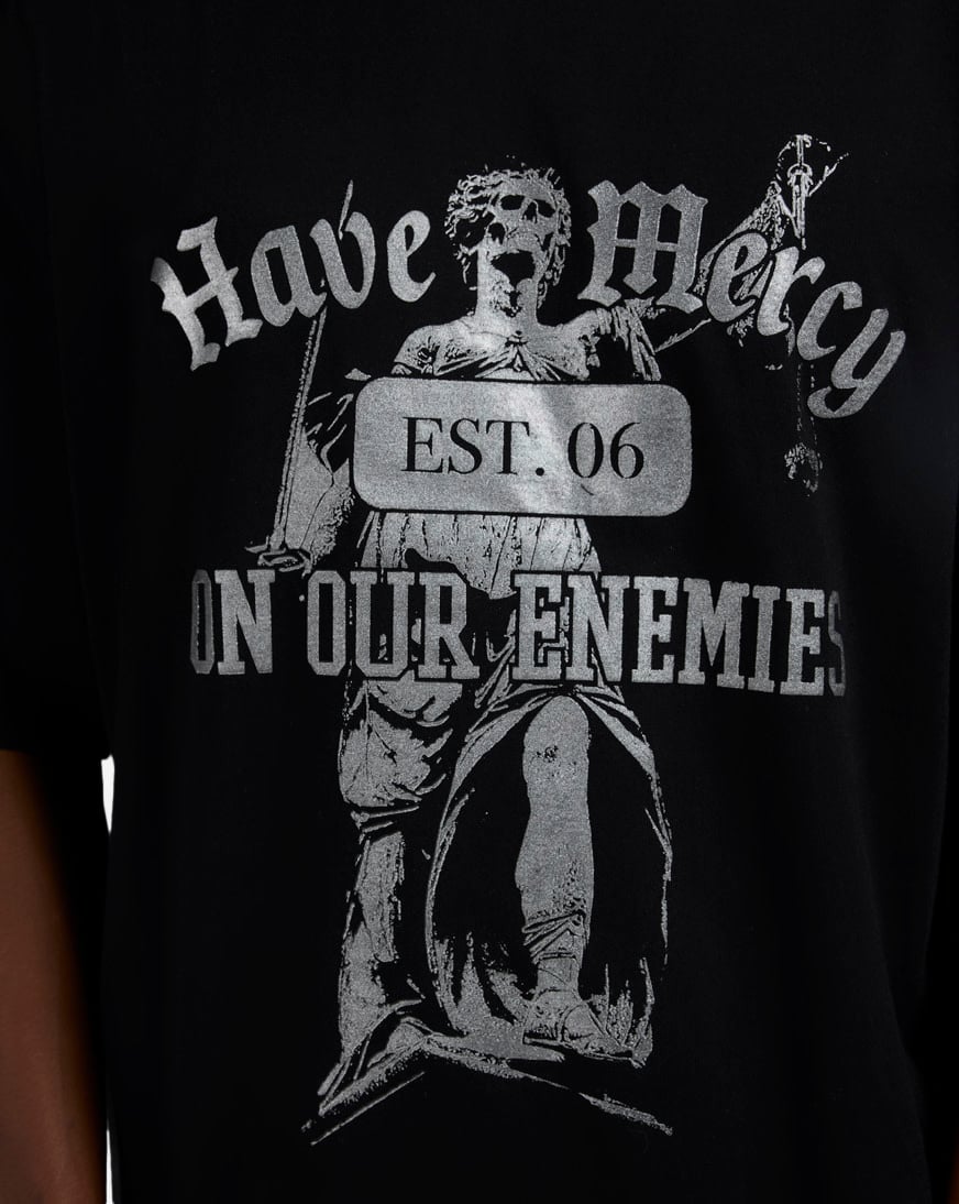 Shop Graphic Tees Foil Have Mercy Tee RR5-008T-001 black | SNIPES USA