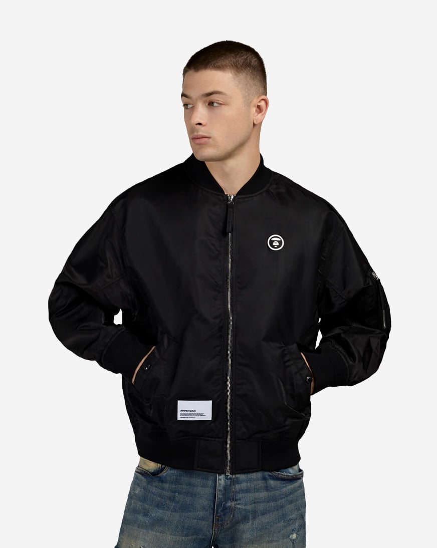 Shop AAPE MA1 Bomber Jacket AAPLJM7728XXP-BKX black | SNIPES USA