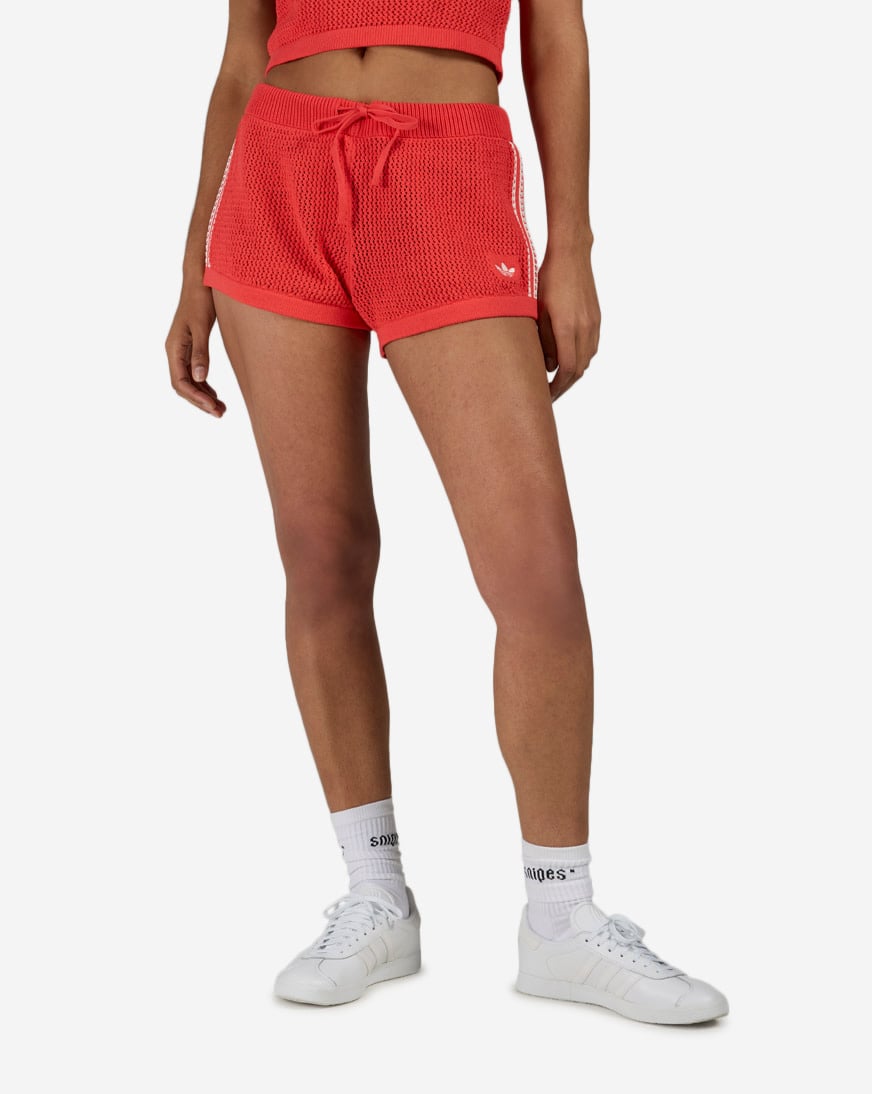 Shop adidas Knitted Crochet Shorts KC6479 red | SNIPES USA