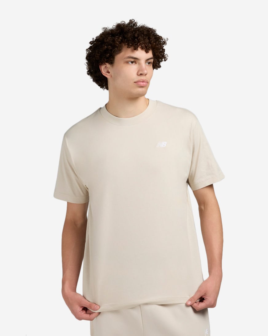 Shop New Balance Sport Essentials Cotton T-Shirt MT41509-TWF cream