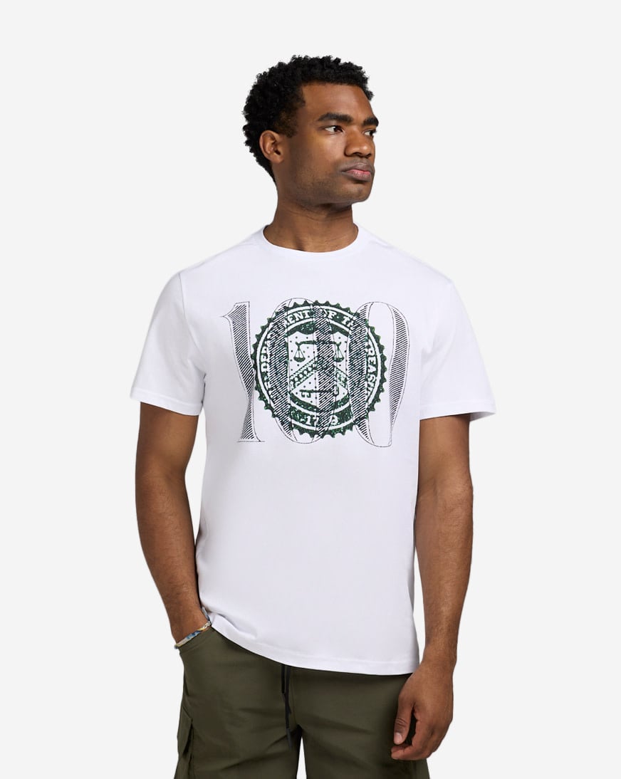 Shop Mister Tee A Hundred Tee MTUS359-US-00220 white
