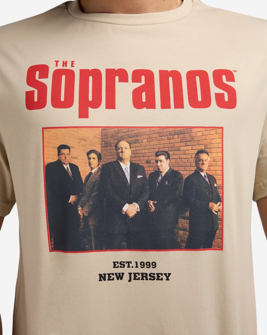 Shop Graphic Tees Sopranos 1999 Tee MCUS026-US-03872 beige