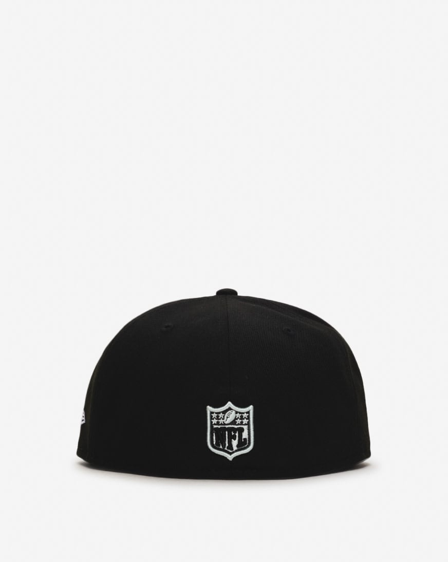 Shop New Era 59Fifty Las Vegas Raiders Oversized Script Fitted Hat