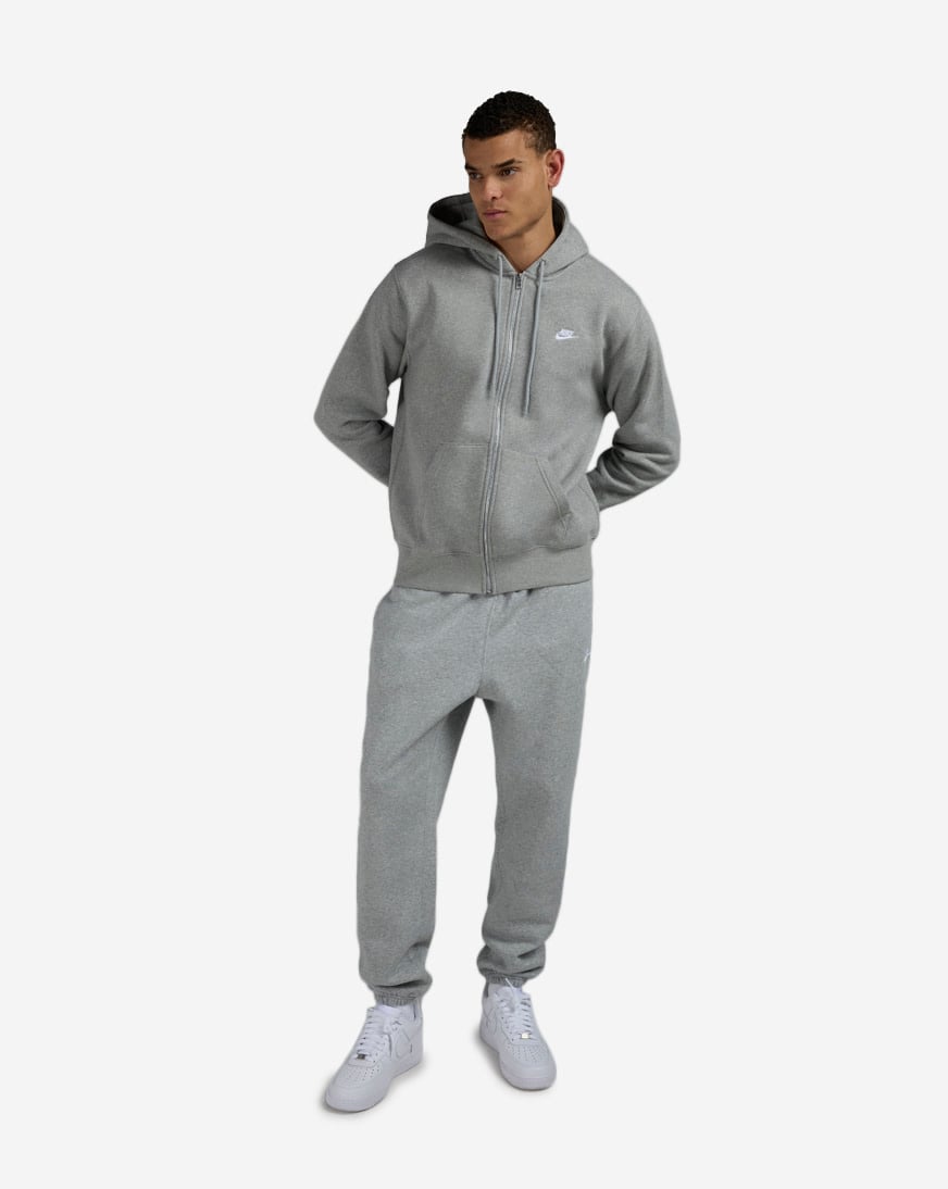 Shop Nike NSW Club Fleece Full-Zip Hoodie FN3861-063 grey | SNIPES USA