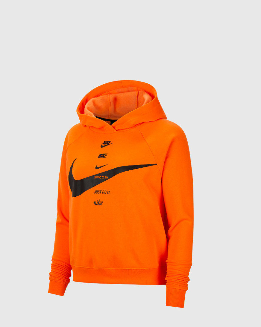 nike swoosh jacket orange