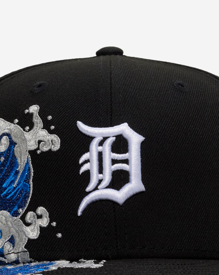 Shop New Era 59Fifty Detroit Tigers Wave Fitted Hat 60853379 black