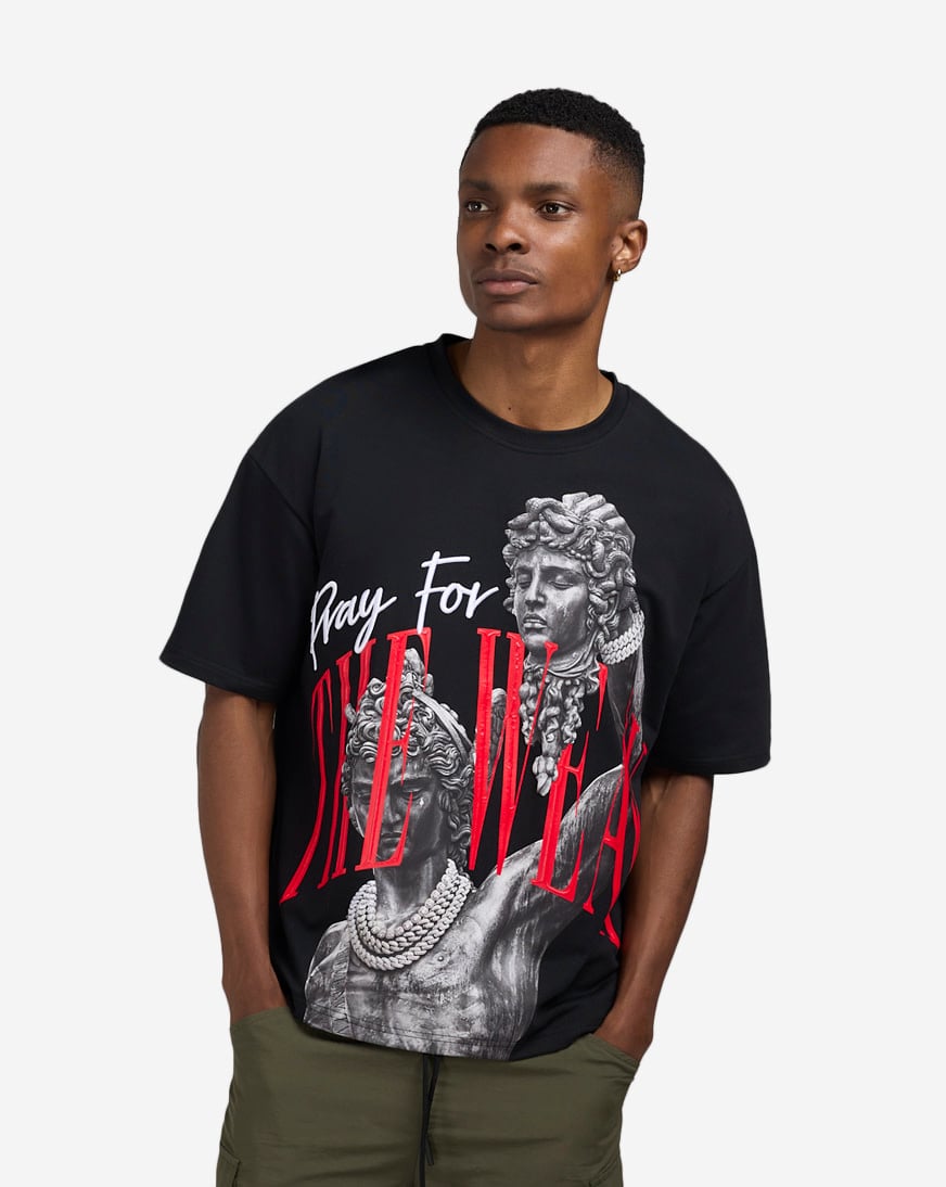 Shop STREETZ IS WATCHIN Pray For The Weak Cropped Tee