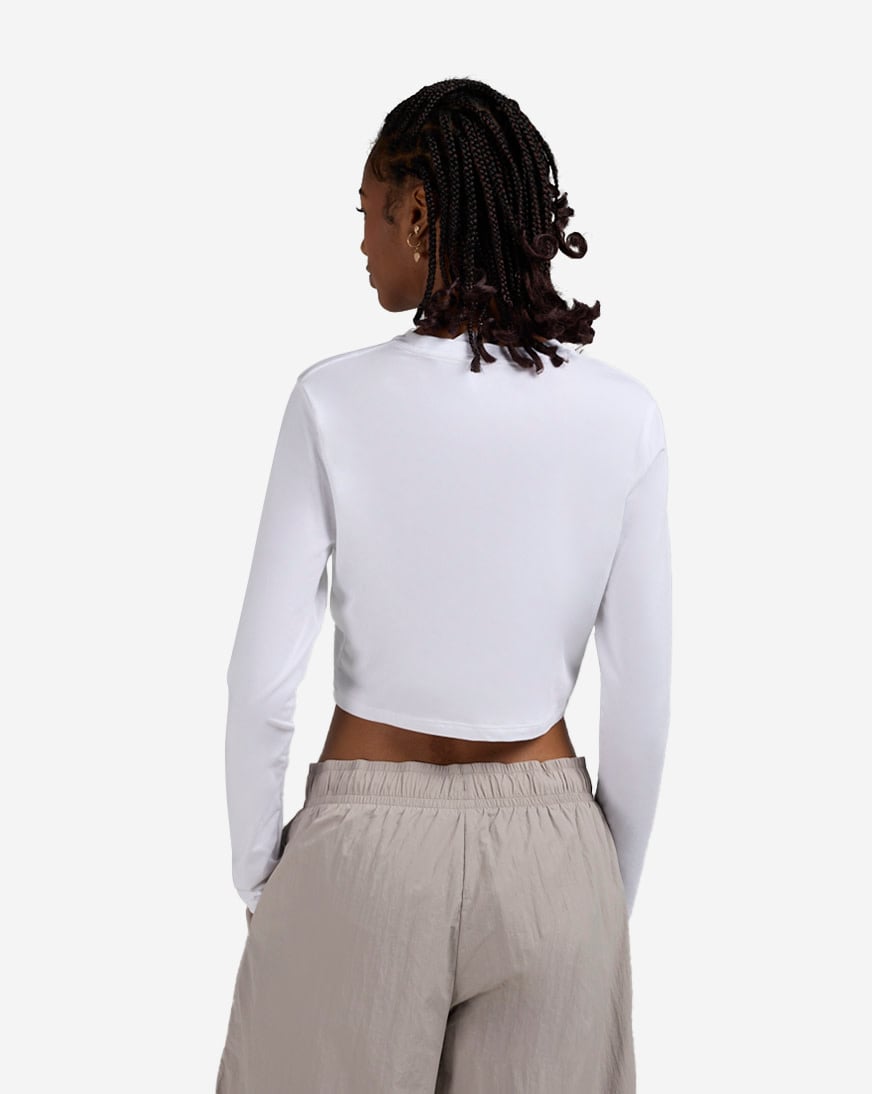 Shop Nike NSW Chill Knit Slim Long-Sleeve Cropped Top HF5322-102