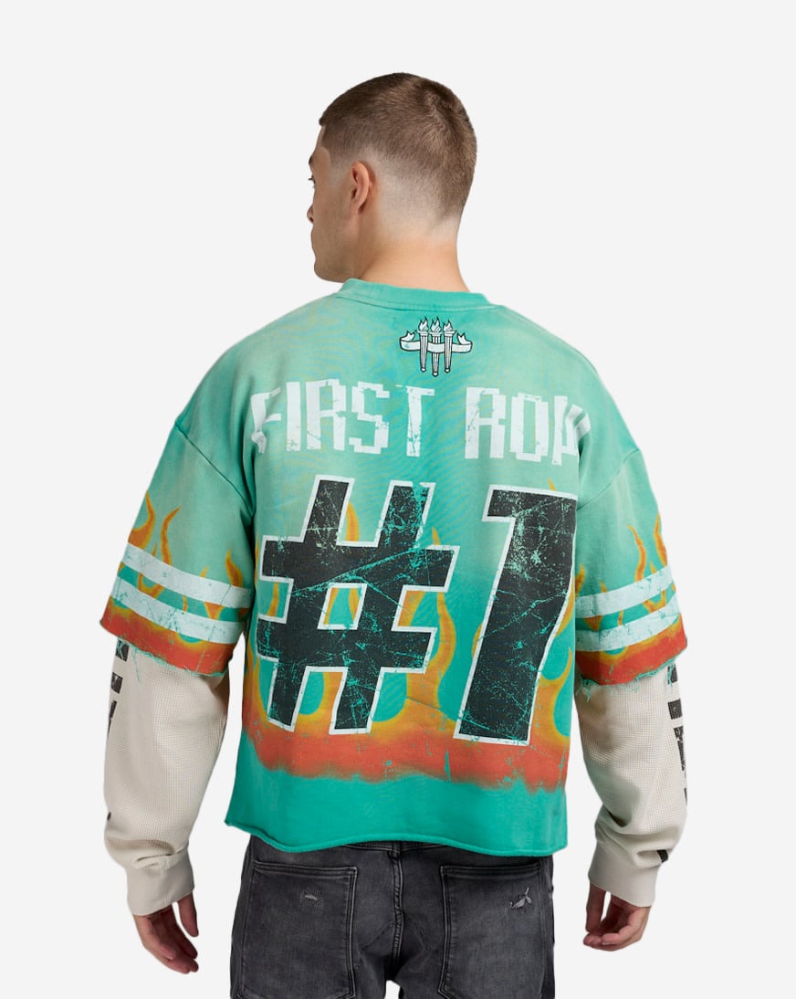 Shop First Row Bright Future Long Sleeve 2Fer Tee FRF3021-TURQ