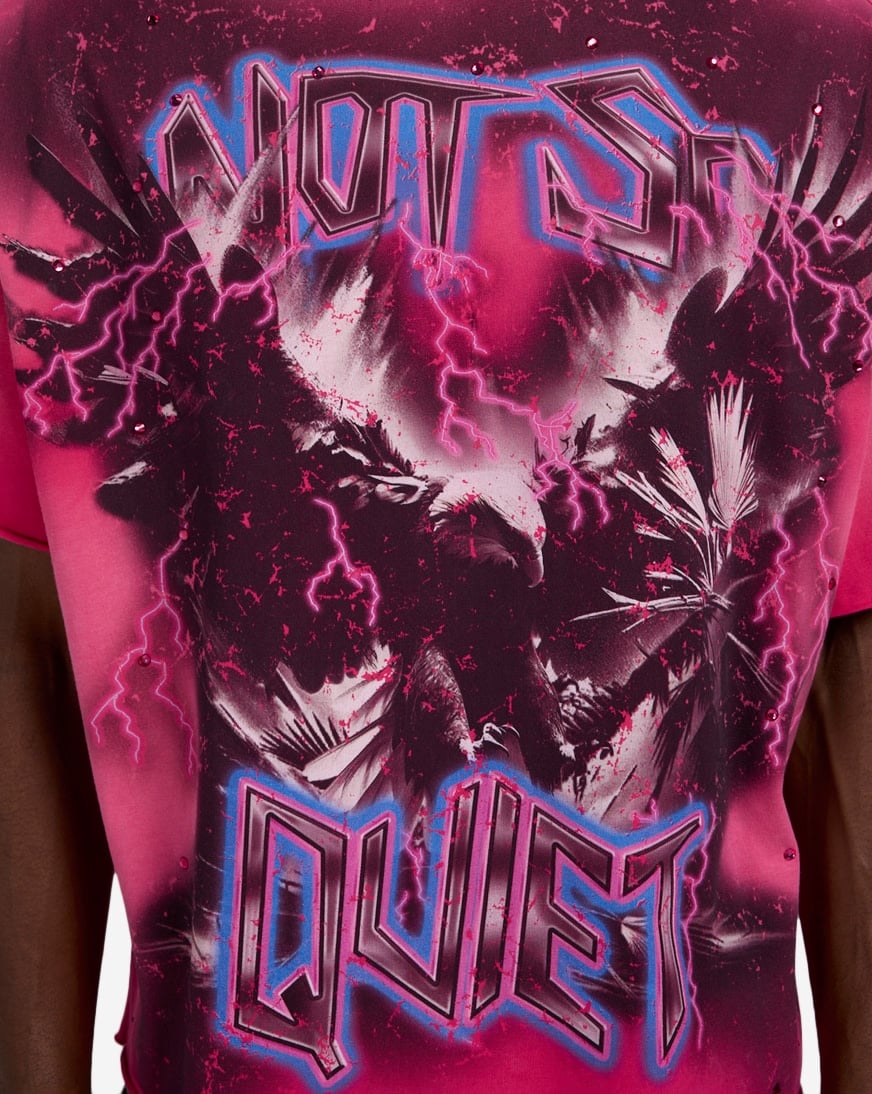 Shop First Row Eagle Defense Cropped Tee FRT3014S-PNK pink