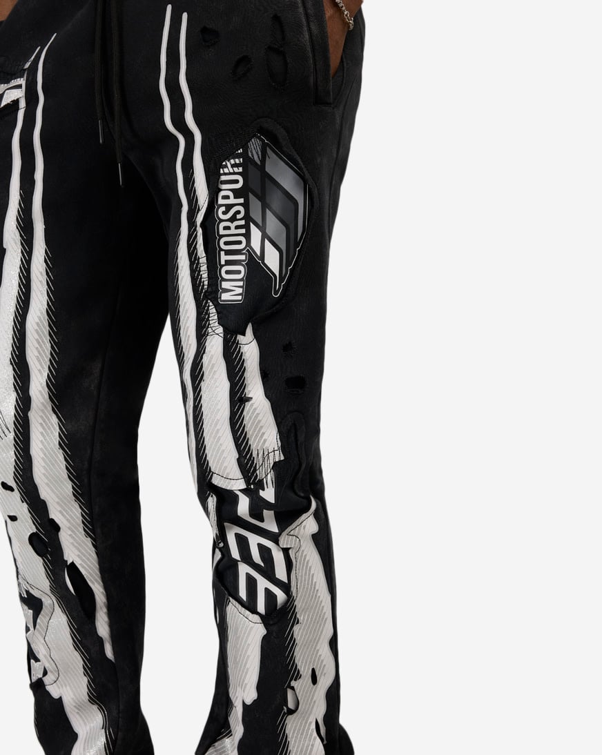 Shop Smoke Rise Racing Fleece Pants FP26S428SNZ-BLK black | SNIPES USA