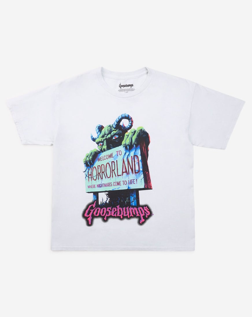 Shop Graphic Tees Goosebumps Horrorland Tee GOB2560YB white