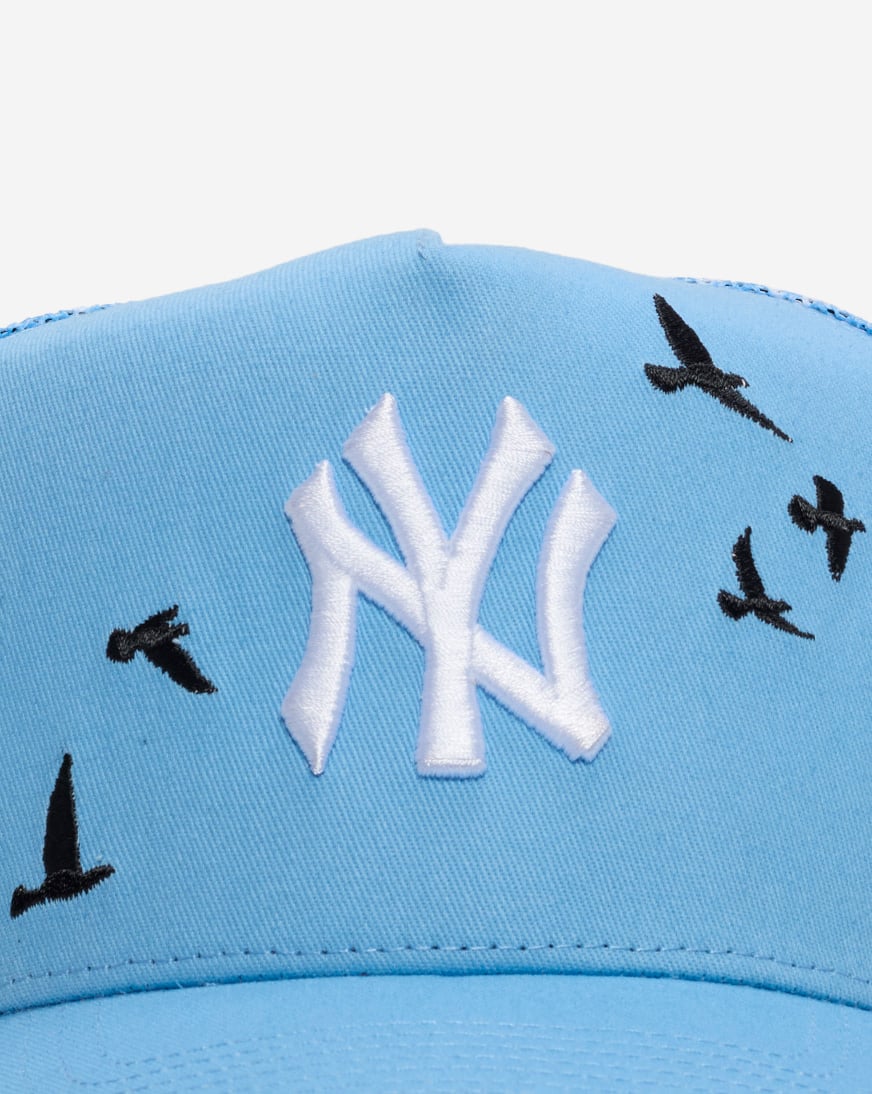 Shop Mitchell Ness New York Yankees Trucker Clouds Adjustable Hat