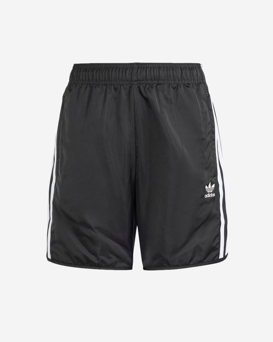 Shop adidas Grade School 3-Stripes Nylon Shorts IT7911 black