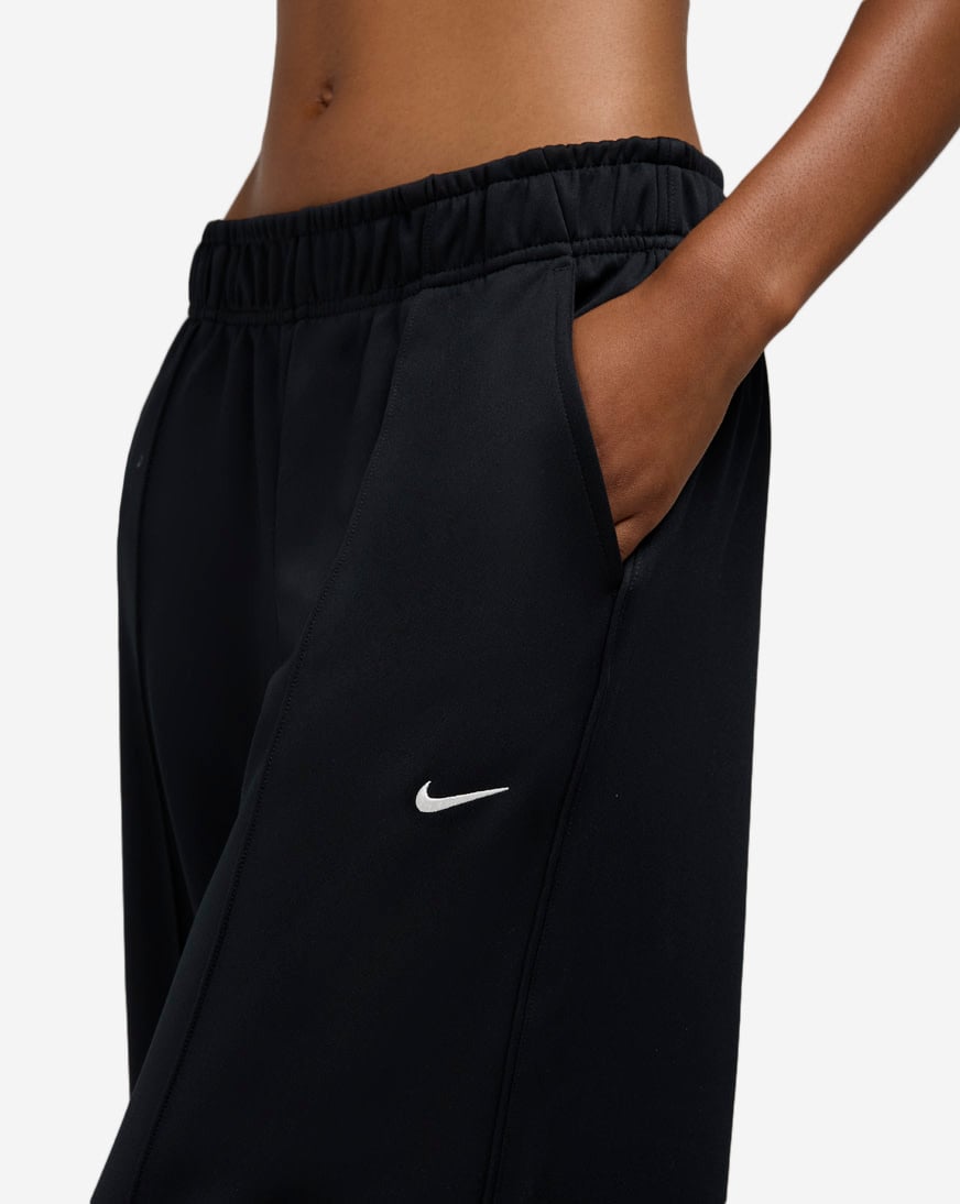 Shop Nike NSW Mid-Rise Wide-Leg Track Pants IH8514-010 black