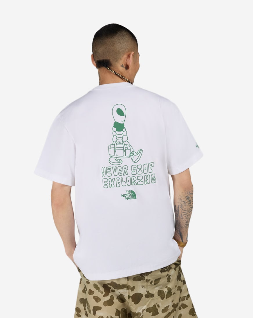 Shop The North Face Alien Relaxed Short-Sleeve Tee NF0A8G9G white