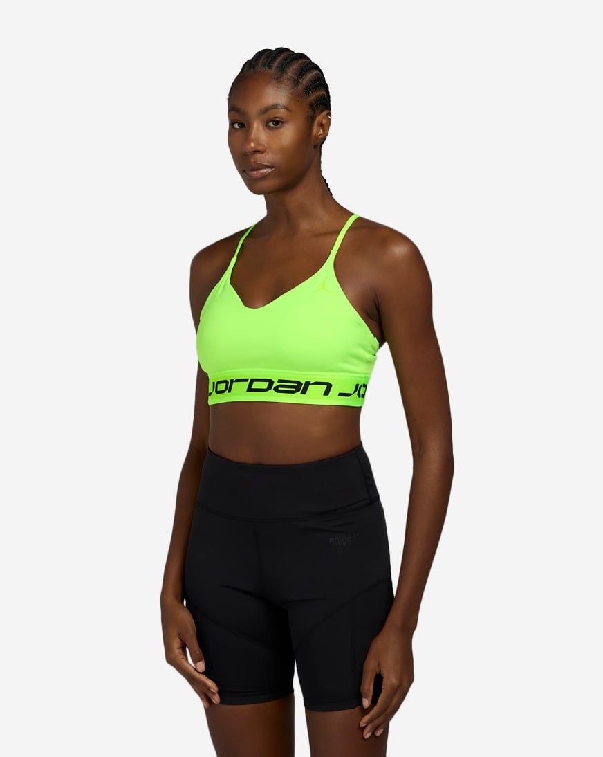 Shop Jordan Sport Indy Logo Banded Bra FV6498-358 green
