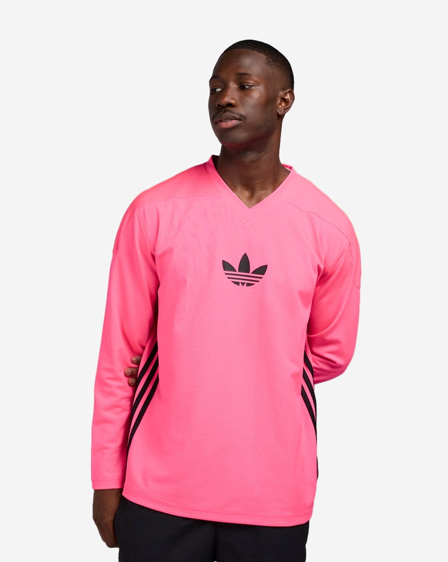 Shop adidas Originals Adicolor Mesh Long Sleeve JY1309 pink