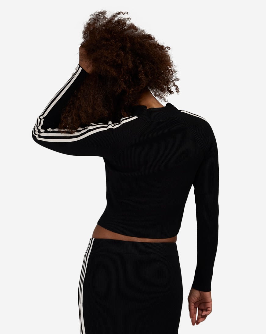 Shop adidas Adicolor 3-Stripes Slim Knit Track Top JY2597 black