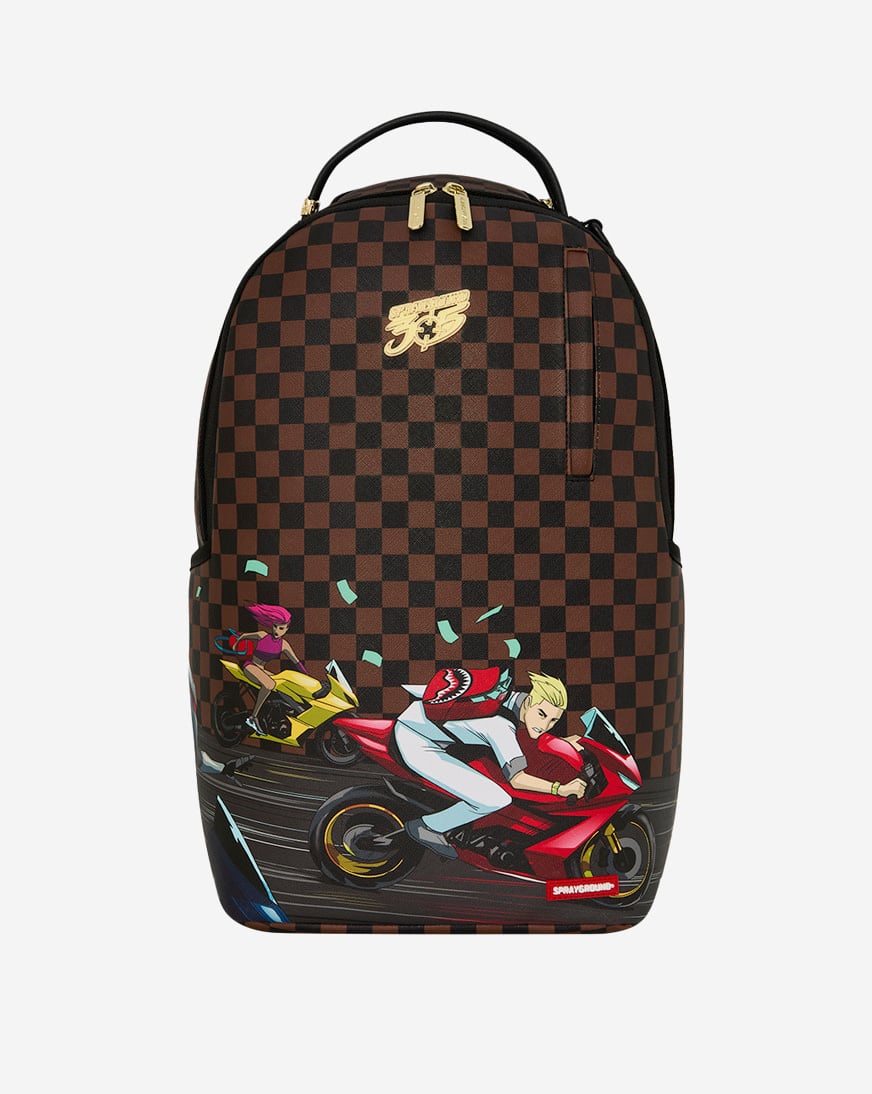 Shop Sprayground 305 Check Motorcycles Backpack B8843 multi
