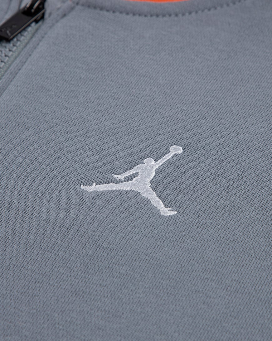 Shop Jordan Big Kids' Colorblock Full Zip Hoodie 95F115-J8F grey