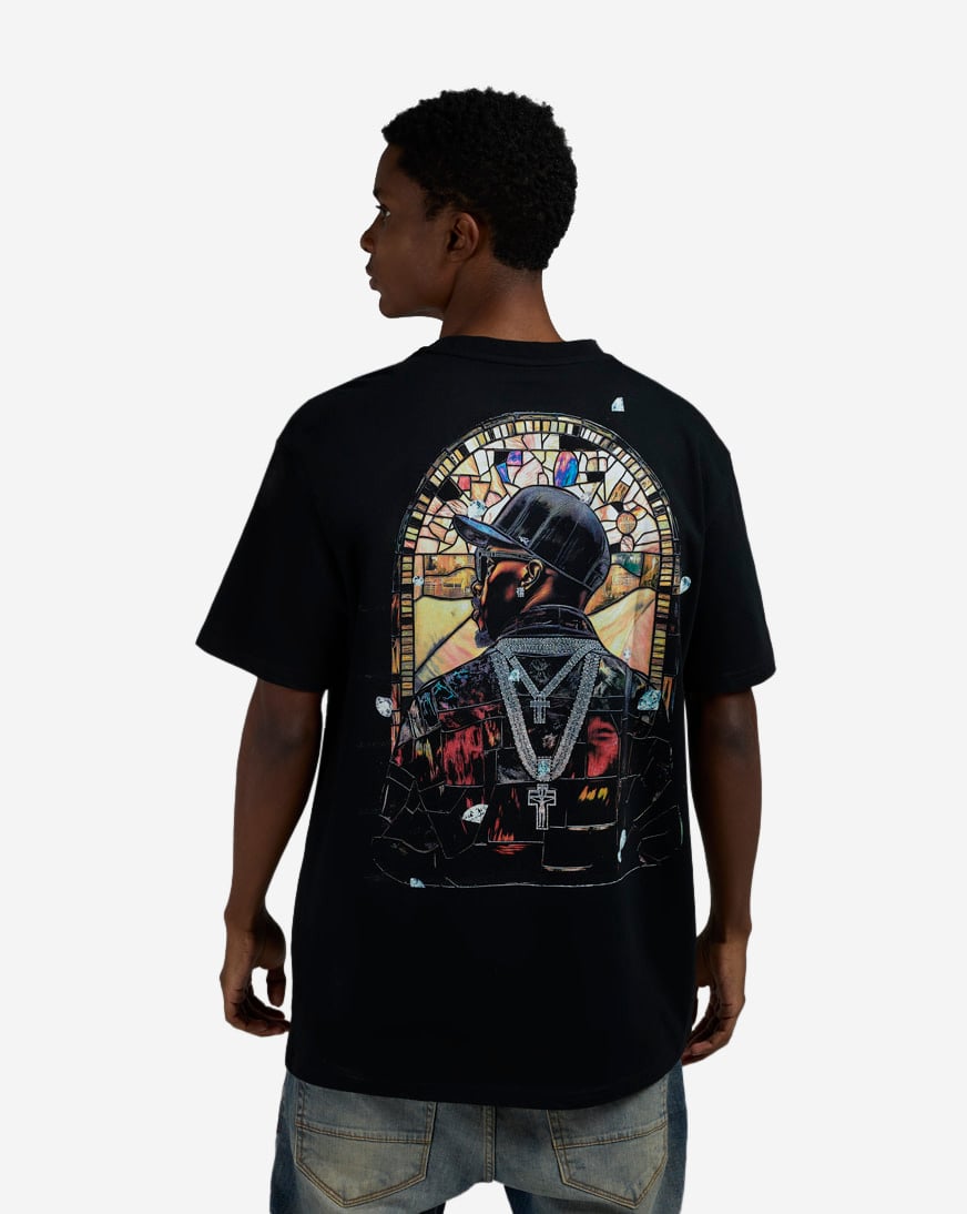 Shop Upscale DTG Stained Glass Saint Tee MTUS529-00007 black