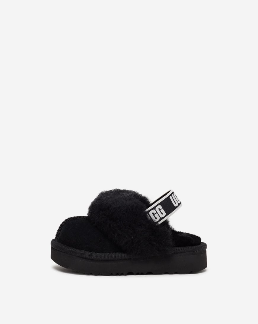 Shop UGG Toddler Funkette Slippers 1130395BLKI black | SNIPES USA