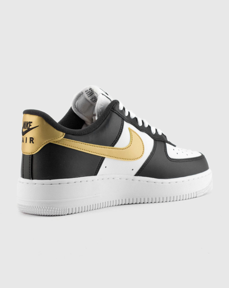 nike air force 1 gold and black