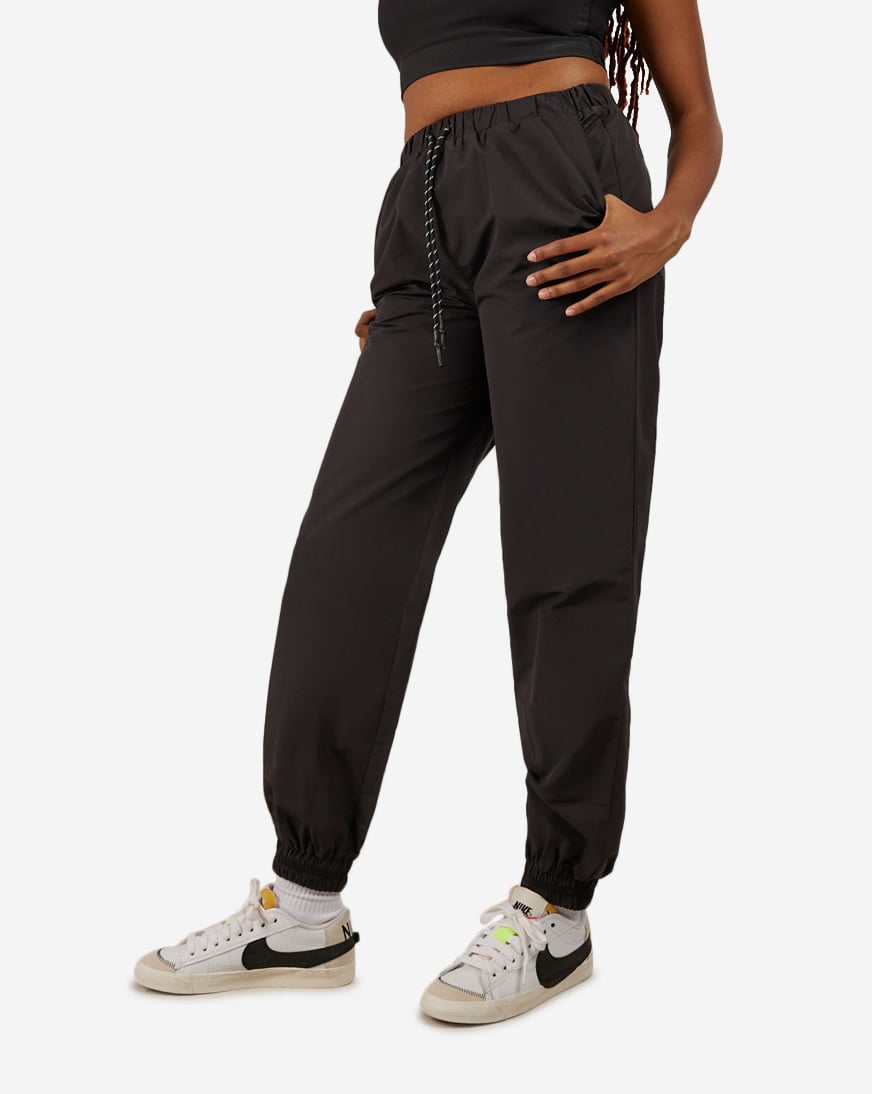 Shop Sixth June Elastic Waist Fleece Jogger 34111-BLAC black