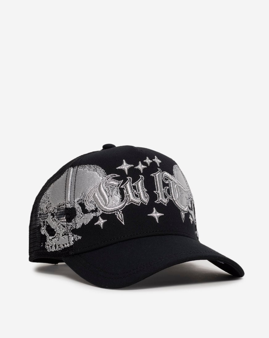 Shop Cult of Individuality Skulls Mesh Back Trucker Hat 625BS
