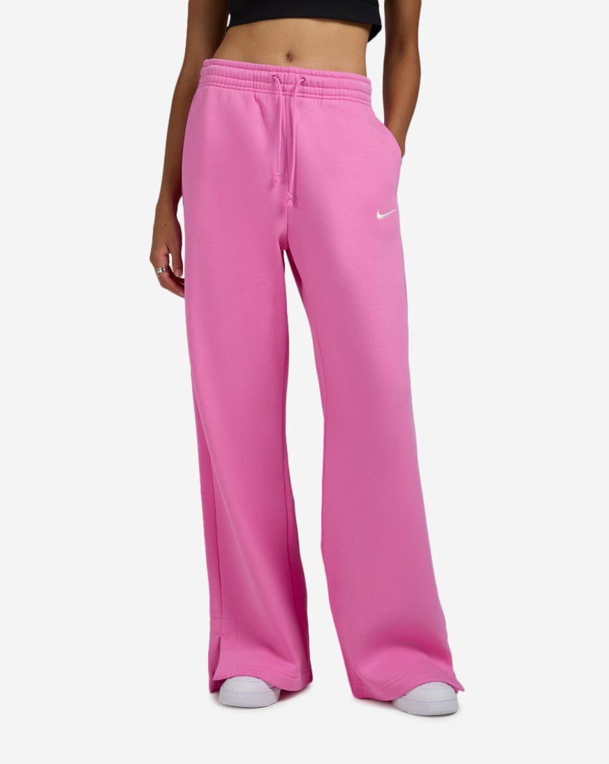 Shop Nike NSW Phoenix Fleece Wide-Leg Sweatpants IH1011-675 pink