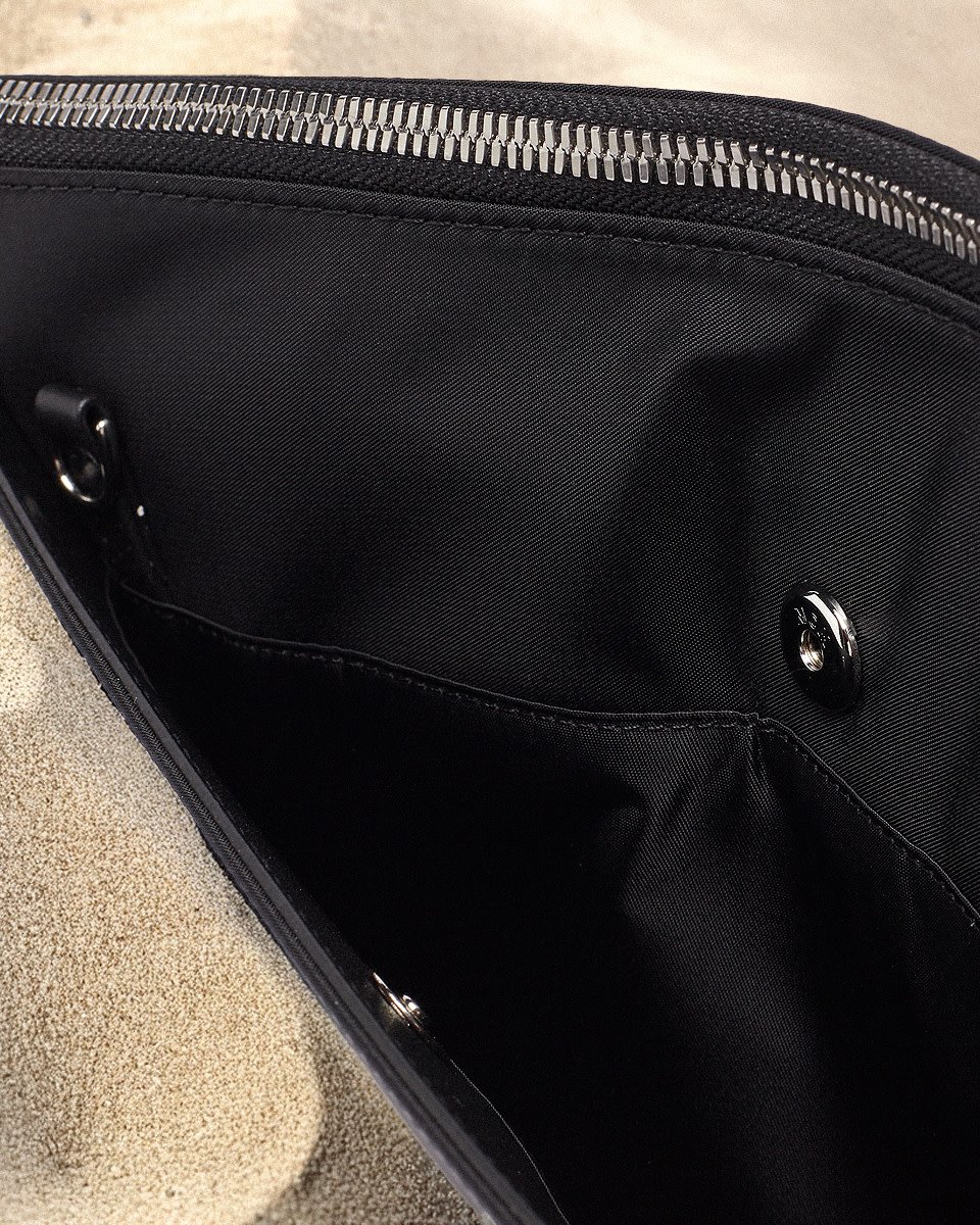 Shop MCM MCM x SNIPES Aren Flat Pouch Medium MYZFSTA08BK001 black