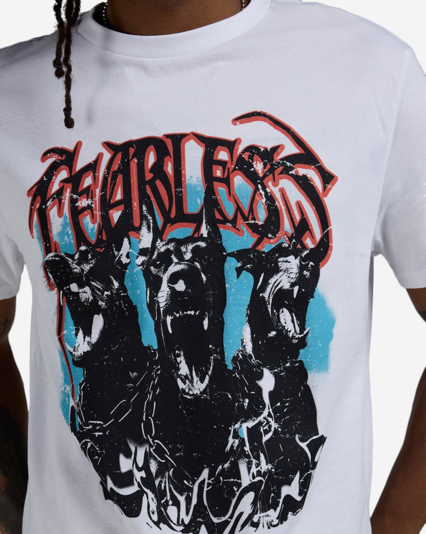 Shop Graphic Tees Fearless Dogs Tee MTUS540-US-00220 white
