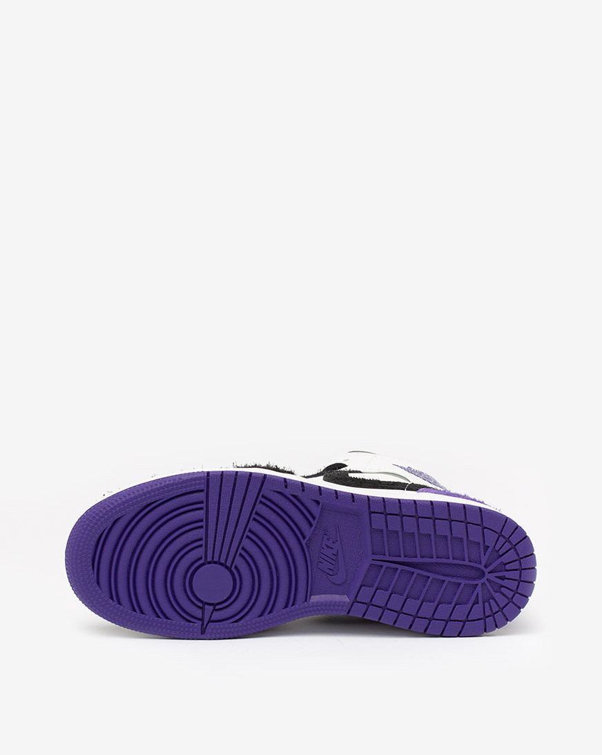 Air Jordan 1 Mid SE Varsity Purple Suede GS 6.5Y BQ6931-105 Black White Shoes JORDAN Air Jordan 1 Mid SE GS  main image 4