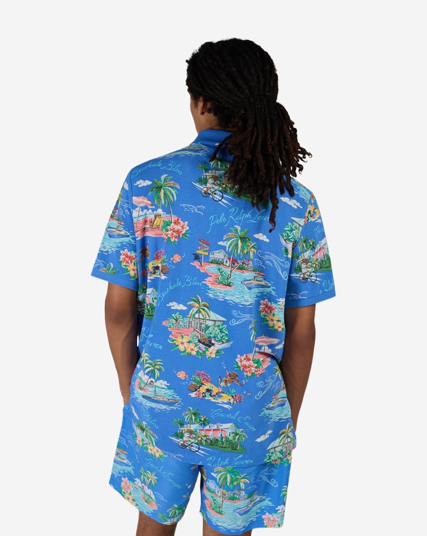 Shop Polo Ralph Lauren Printed Mesh Polo Bahamas Bear T-Shirt