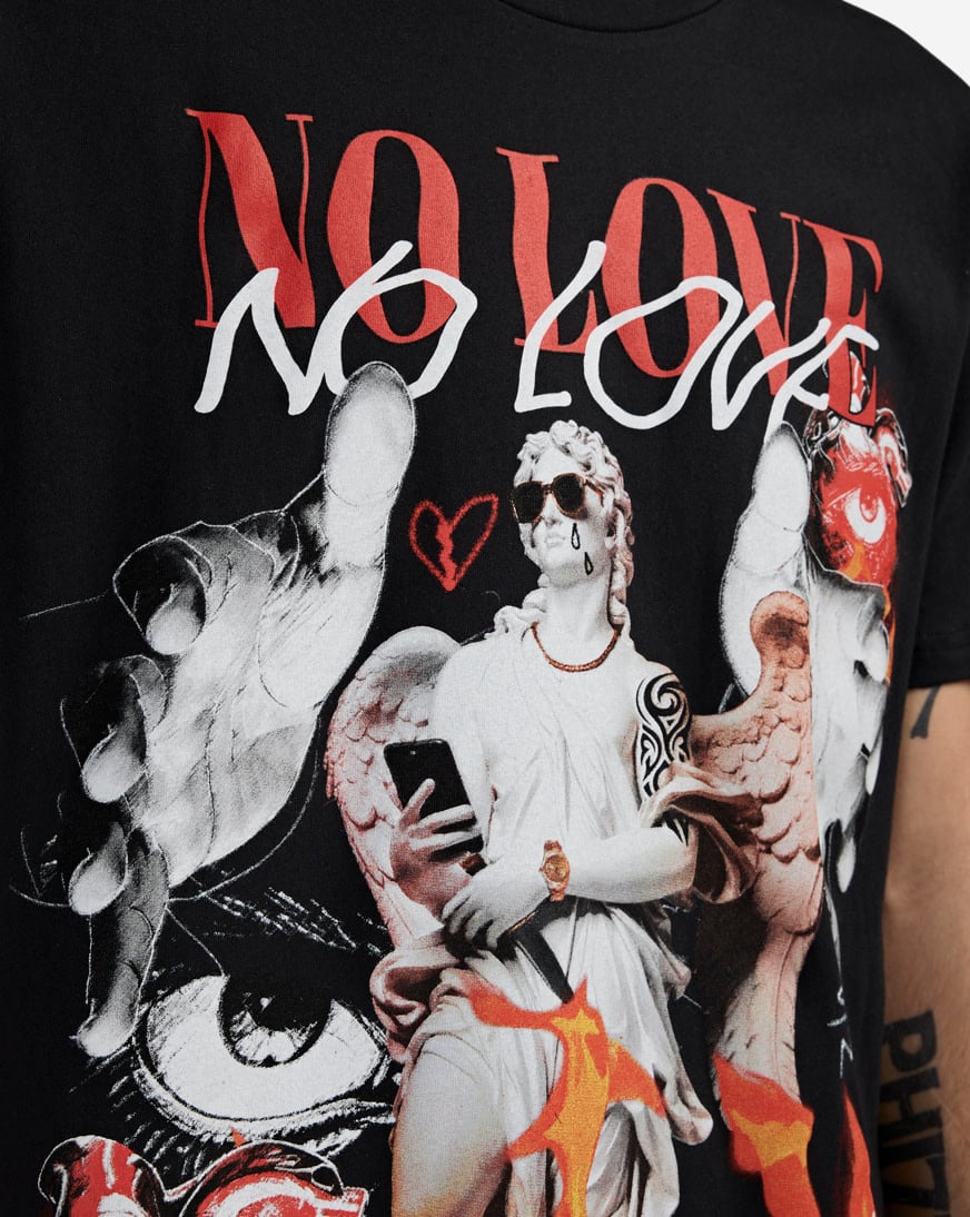 Shop Graphic Tees No Love V-Day Tee RCS6TM-251 black | SNIPES USA