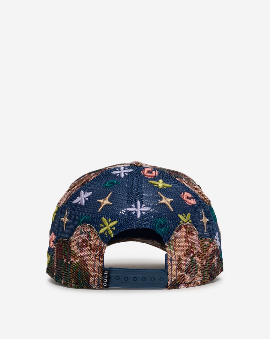Cult of Individuality Repeat Tapestry Mesh Back Trucker Hat