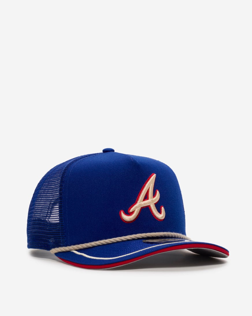 Shop New Era 9Fifty Atlanta Braves Rope A-Frame Snapback Hat
