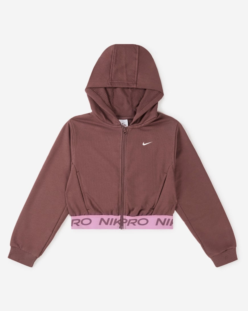 Shop Nike Big Kids' Pro Fleece Dri-FIT Full-Zip Hoodie HQ9312-502