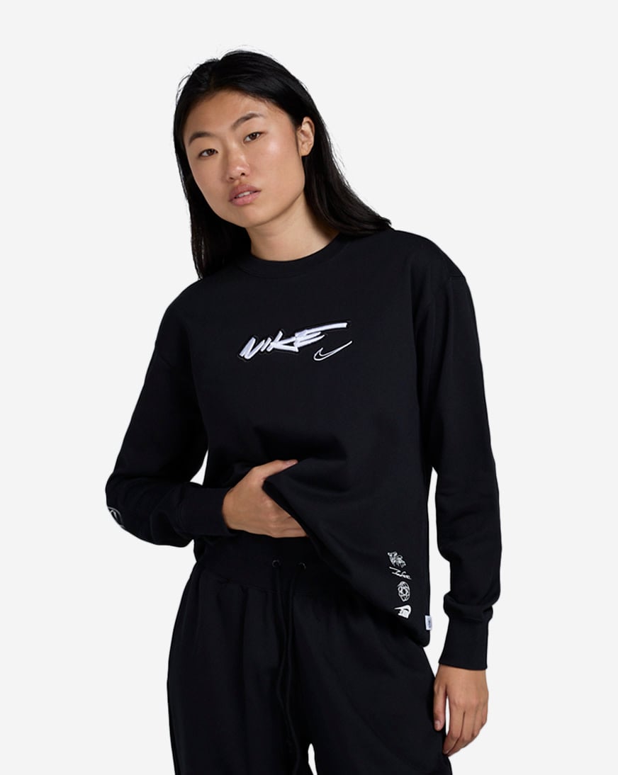 Shop Nike NSW Loose French Terry Top FZ0256-010 black