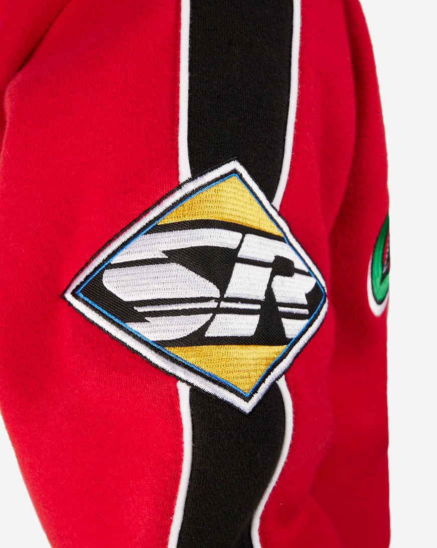 Shop Smoke Rise Racing Cropped Hoodie NO23784SN-RED red