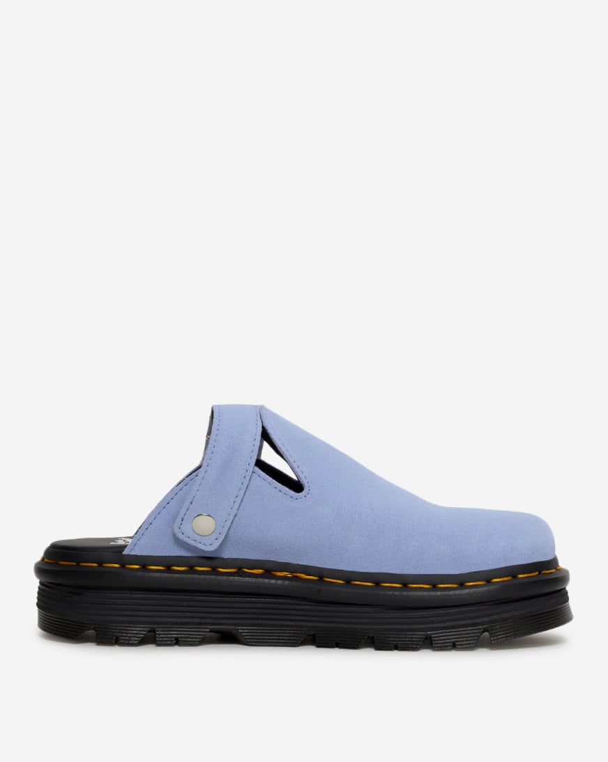 Shop Dr. Martens Zebzag Suede Slingback Platform Mules 31937402