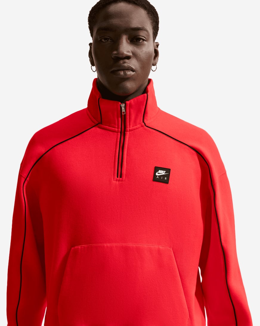 トップス 90s Nike reflector sweat setup Shop Nike Air Fleece Quarter-Zip Top II3143-696 red | SNIPES USA