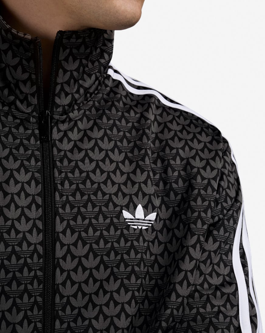 Shop adidas Firebird Loose Monogram Track Top KC9158 black