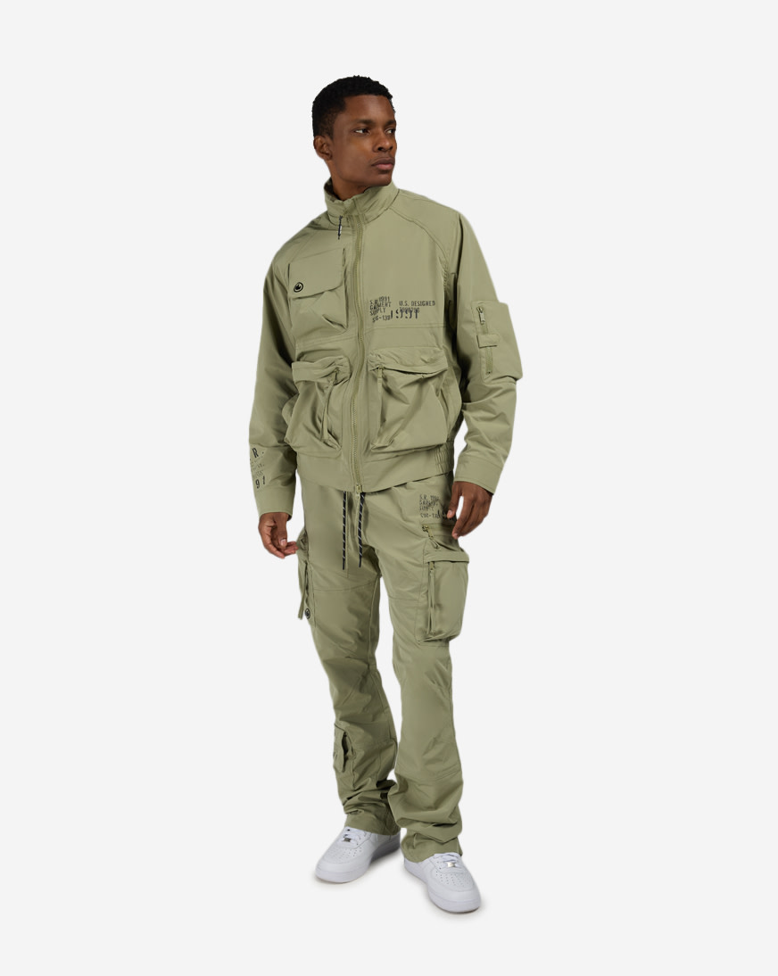 Shop Smoke Rise Utility Windbreaker Pants WP26S483SN-OIL green