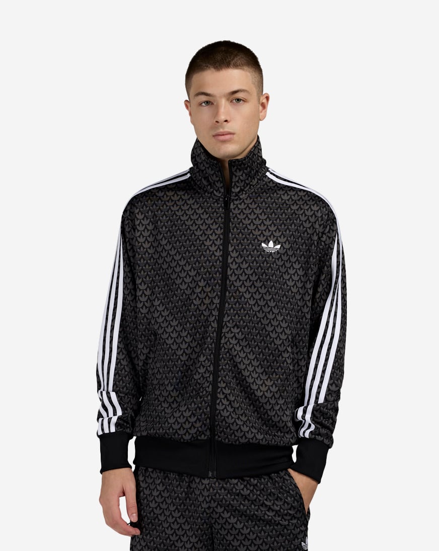 Shop adidas Firebird Loose Monogram Track Top KC9158 black