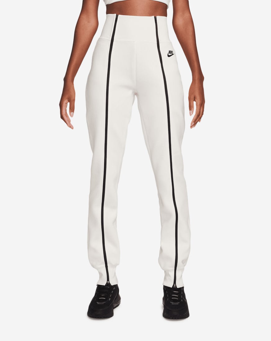 Shop Nike Tech Fleece Slip Zip Pants FN7129-110 white