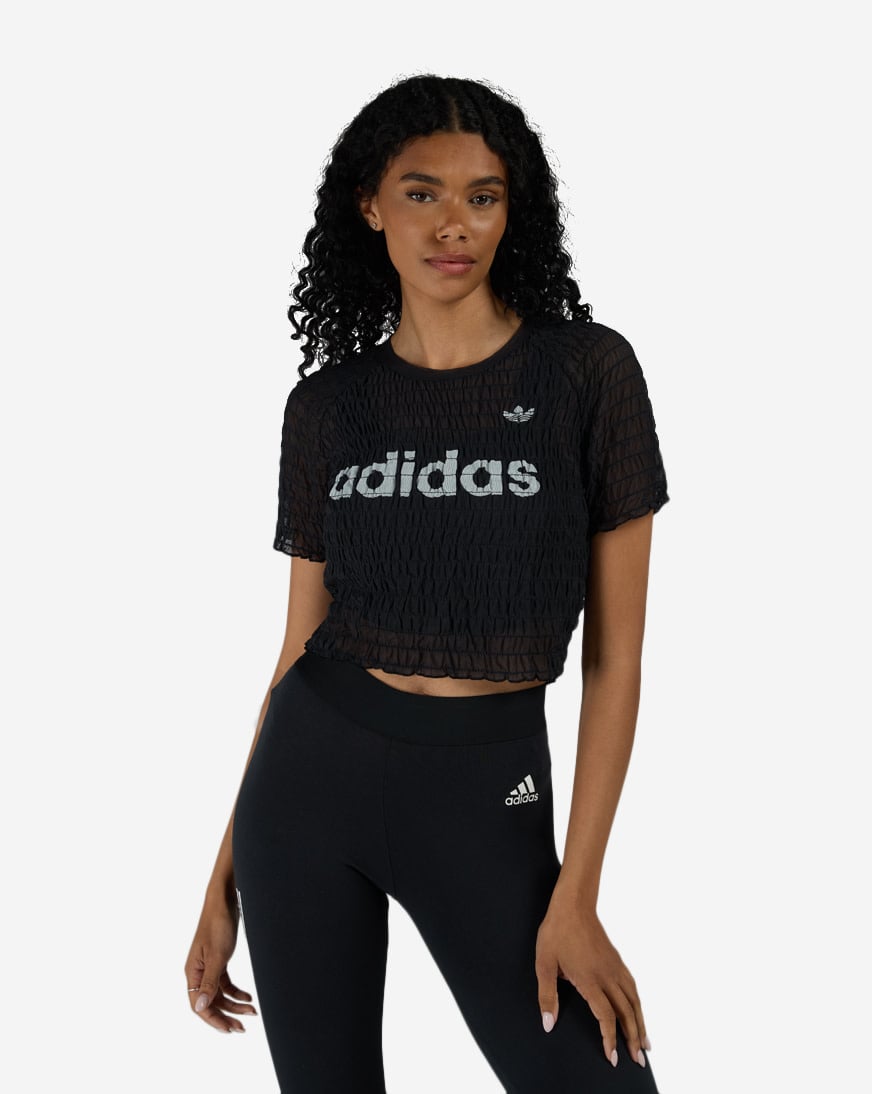 Shop adidas Smocked Cali T-Shirt KD0300 black | SNIPES USA